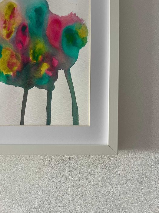 Pintura abstrata em acrílico