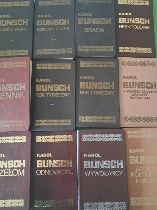 Bunsch x 12 Dzikowy skarb, Rok Tysięczny , Powieści Piastowskie pakiet