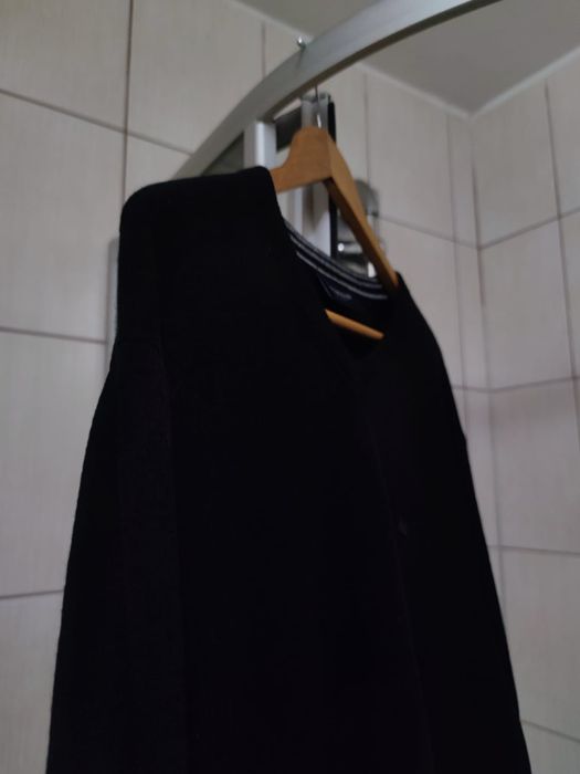 Sweter klasyczny McGregor XL męski czarny ciemny black wełna wełniany