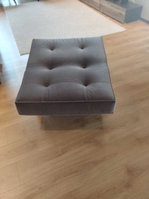 Cadeirão Cinzento Veludo Design Moderno Marca Innovation Living