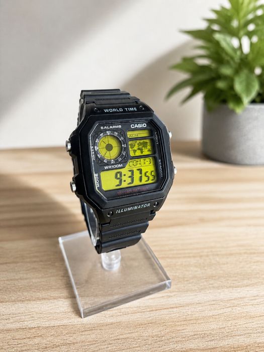 Casio AE-1200WH – mod z żelowym filtrem | idealny na komunię