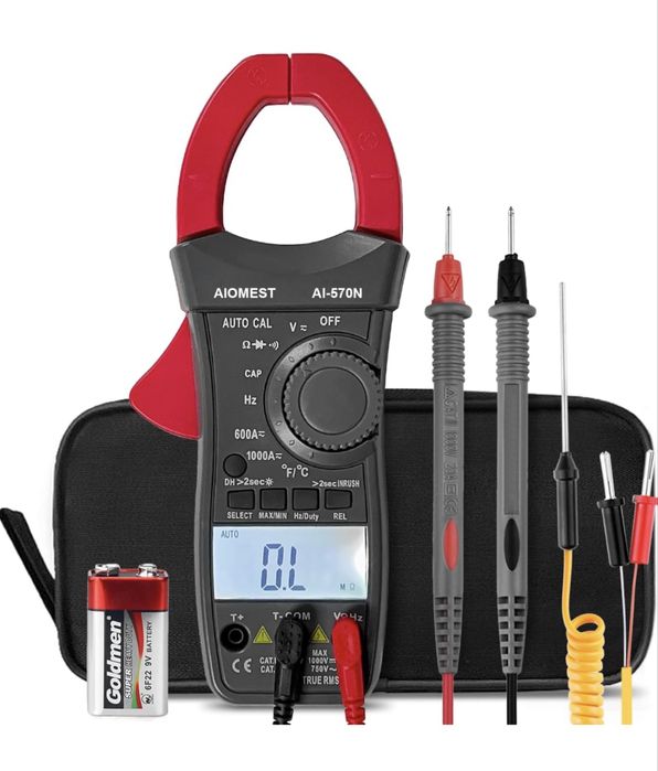 Cyfrowy cęgowy multimetr, 6000 zliczeń TRMS automatyczny