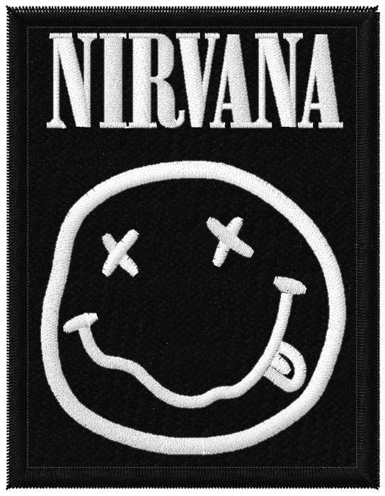 Termo Naszywka NIRVANA Face Smile Muzyczna Rock Haftowana Naprasowanka