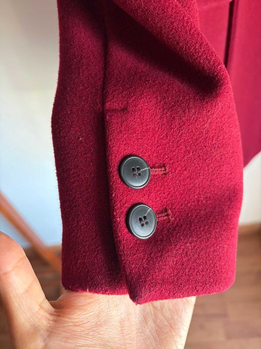 sobretudo Zara casaco comprido mulher bordeaux  XS
