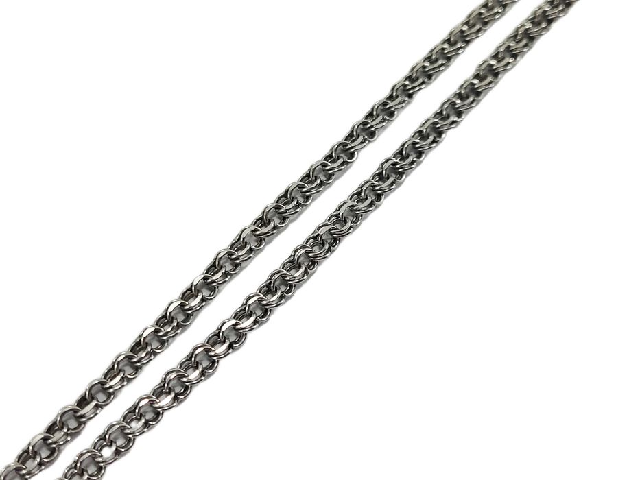 Elegancki srebrny łańcuszek damski 925 splot garibaldi długość 45,5 cm