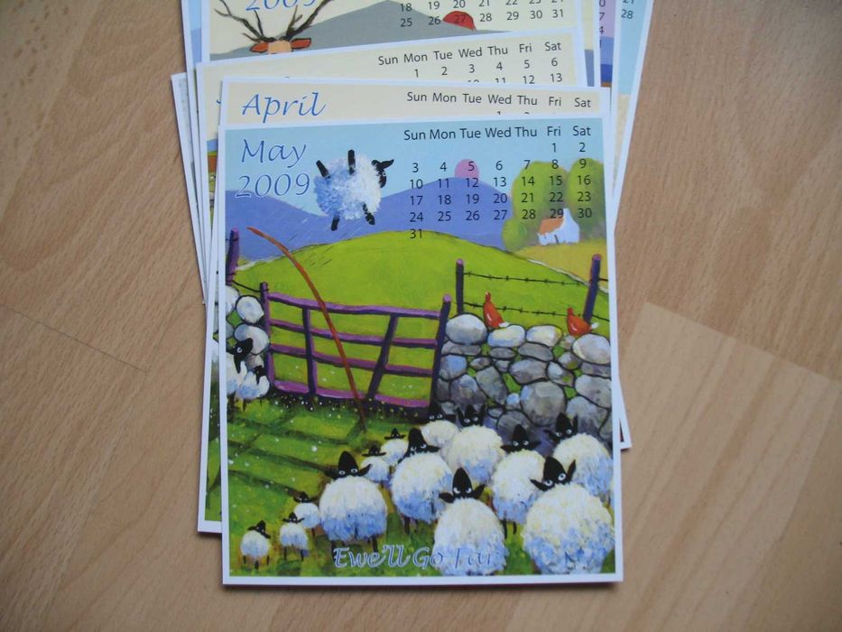 Stary kalendarz Scrapbooking decoupage prace plastyczne plastyka