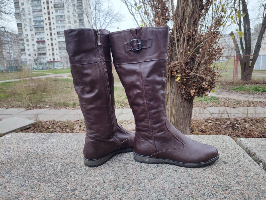 Кожаные сапоги зима размер 36