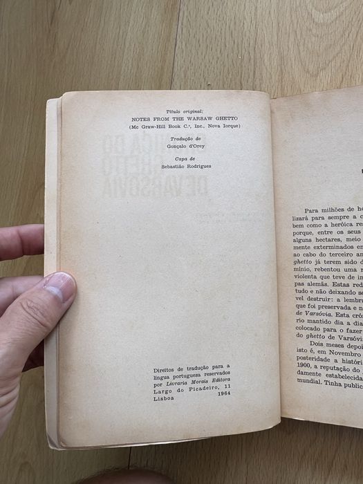 1ª Edição 1964: Crónica do Ghetto de Varsóvia - E. Ringelblum