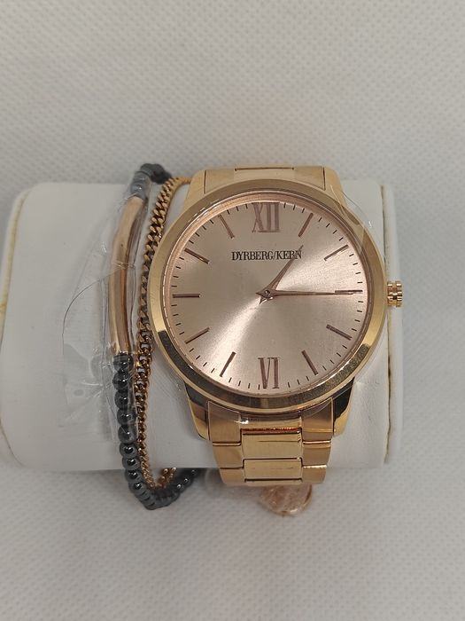 Relógio Dyrberg/Kern dourado rosé + pulseira (novo na caixa)