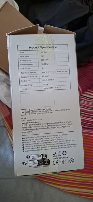Desumidificador novo