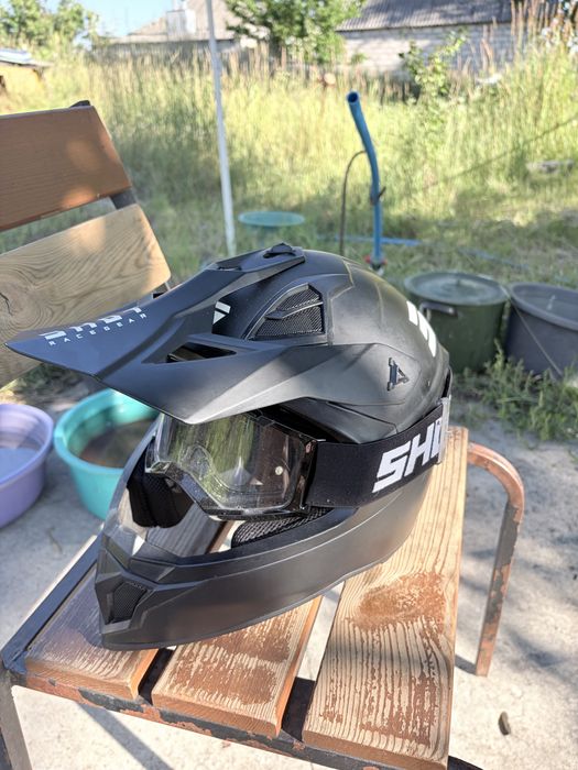 Мото Шлем Shot Lite Solid, кросс, эндуро,мотошлем,  шолом, вес 1100гр
