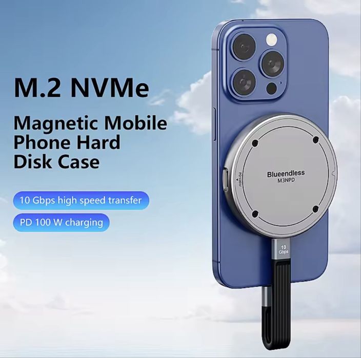 Case Карман DualProtocol Magnetic M2 2,5 NVMe NGFF SATA SSD 10Gbps ссд