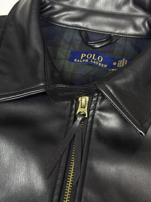 Мужская кожаная куртка кожанка Ralph Lauren x barbour