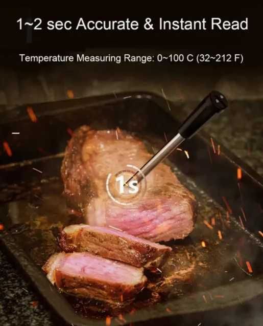 Bezprzewodowy termometr Bluetooth do mięsa, inteligentny termometr do żywności do grilla, piekarnika i grillowania
