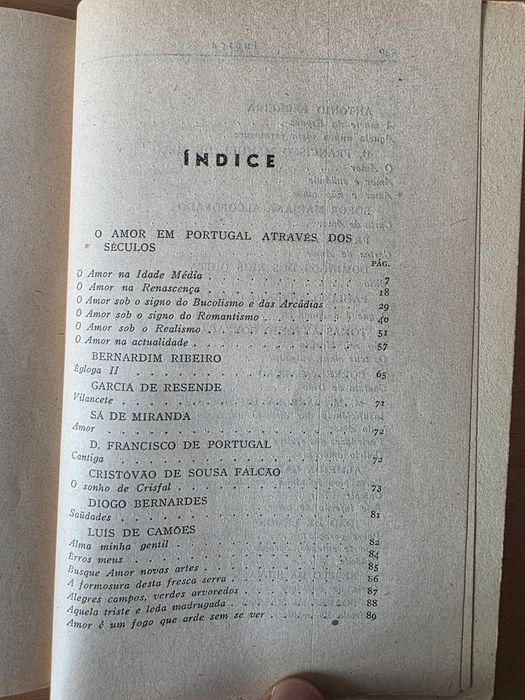 Livro "O Amor na Literatura Portuguesa" de Mário Gonçalves Viana