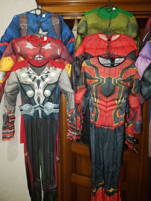Костюми Супергероїв Марвел та роботи Трансформери,нові,ростовка