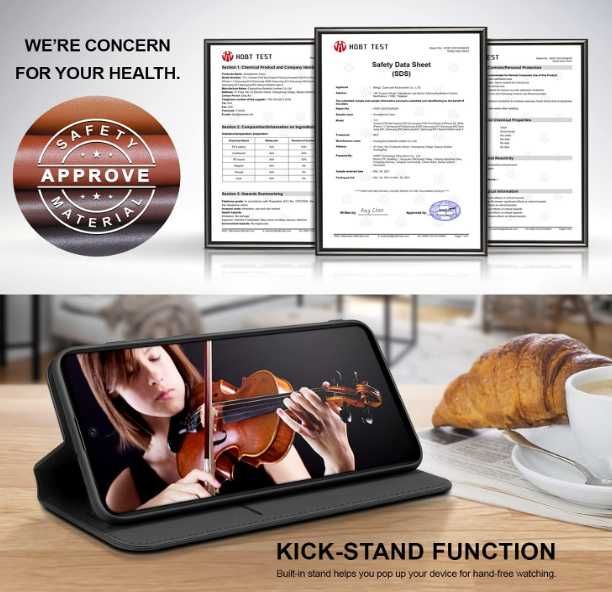 Etui skórzane BEZ Samsung Galaxy A21s klapka portfel