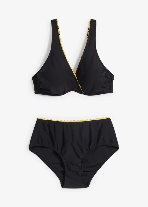 B.P.C bikini czarne z fiszbinami usztywniane ^38(75E)