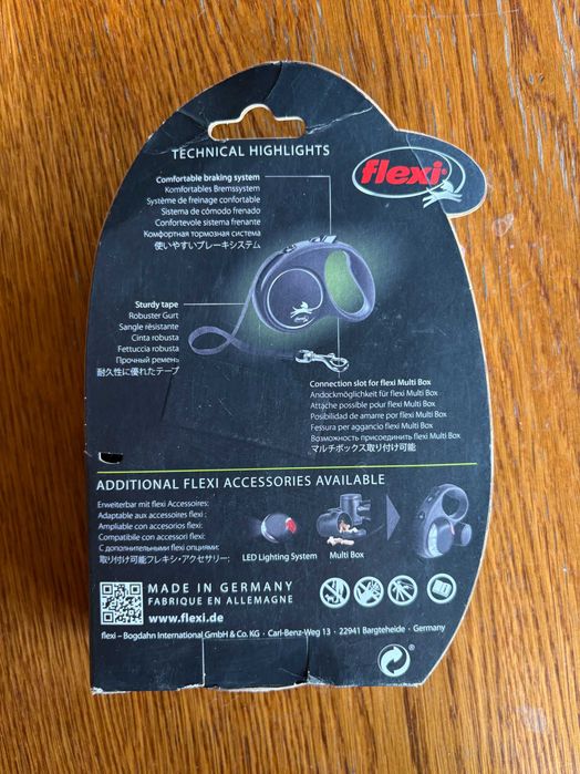 Smycz Flexi Black Design S taśma 5m 15kg różowa nowa