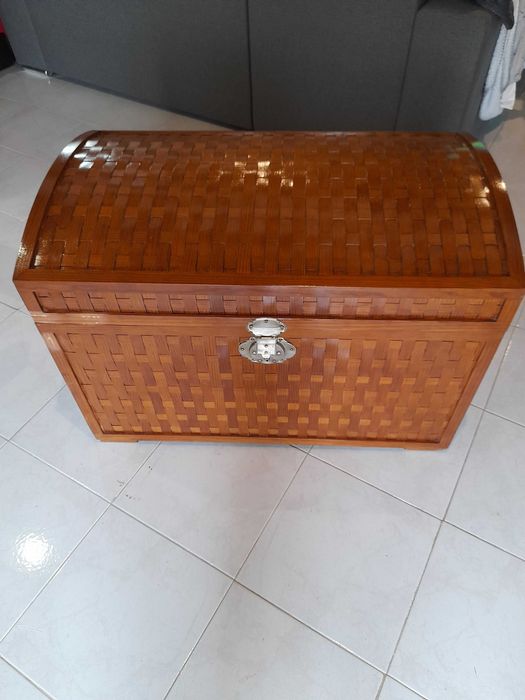 Wooden chest.