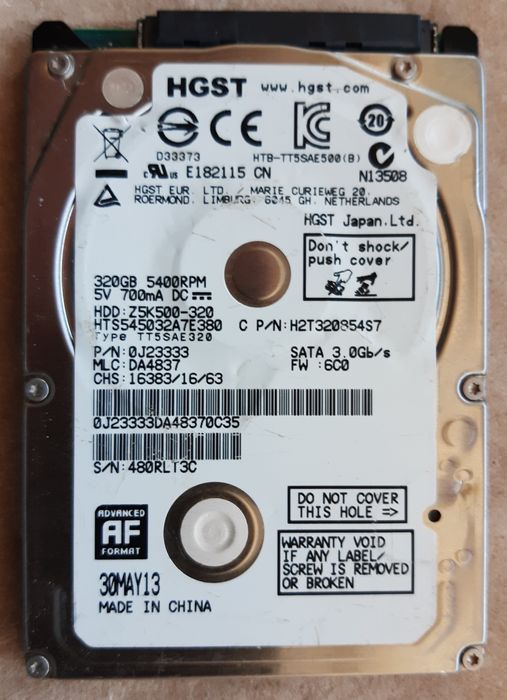 Продаж б/в HDD, SSD