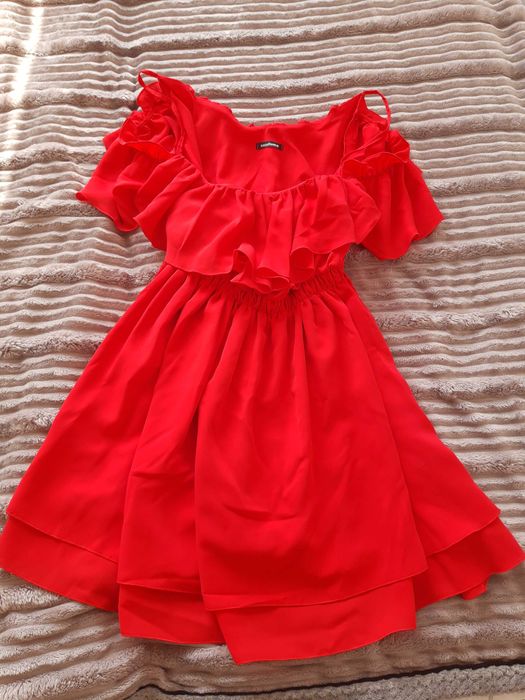 sukienka hiszpanka mini L czerwona