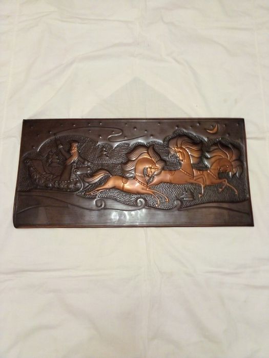 Медная чеканка времен СССР 