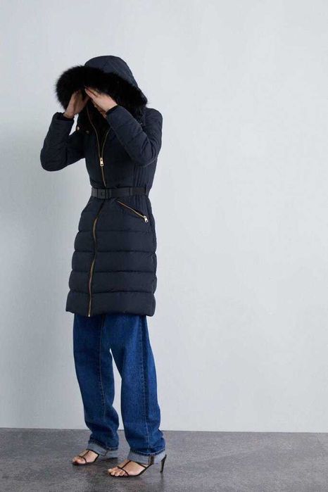 Пуховик zara оригинал р.s-m- распродажная цена!