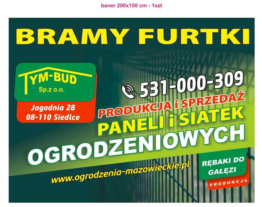 Panele ogrodzeniowe , podmurówki , słupki , bramy , furtki , PRODUCENT