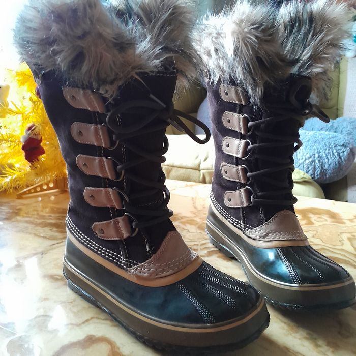 SOREL gore tex  GERMANY женские зимние кожаные сапоги 37-38р ботинки