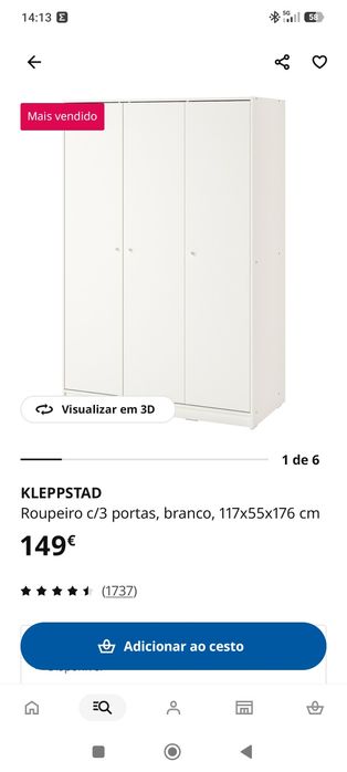 Guarda fato do IKea em bom estado, já montado.