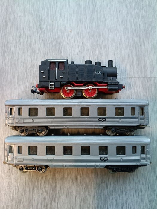 Locomotiva a vapor Jouef DC + carruagens, H0, 1/87