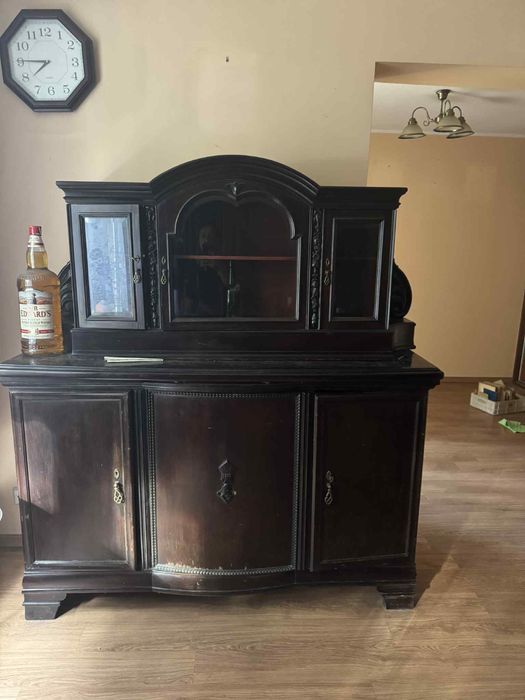 Kredens przedwojenny dębowy antyk vintage