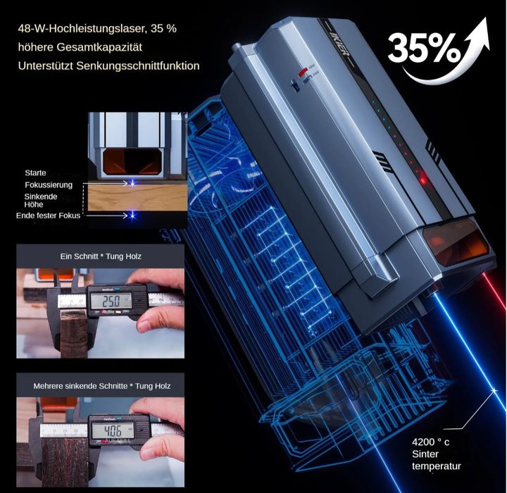 Máquina de gravação laser Ikier K40 Max