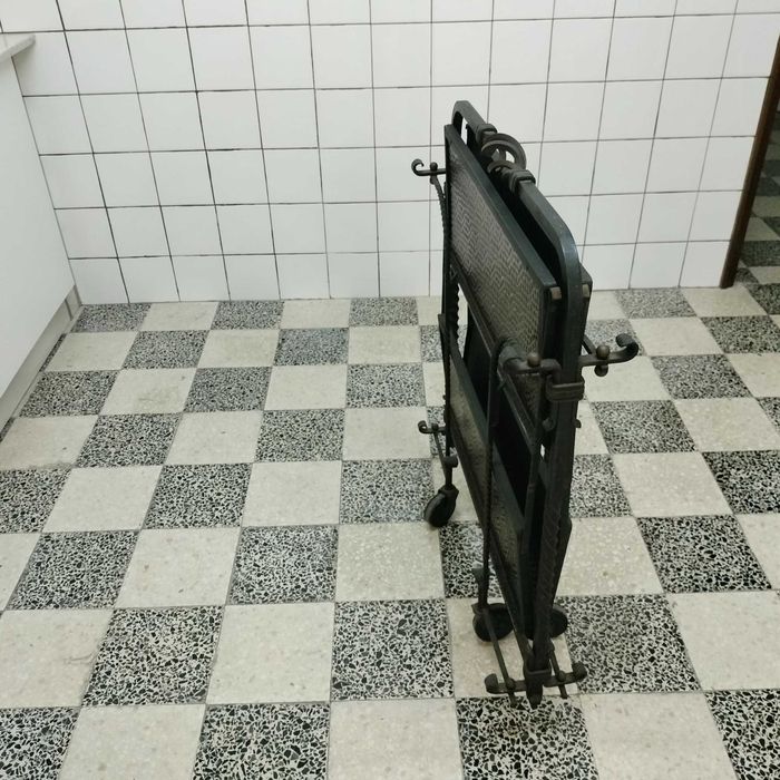 Carrinho de Servir Rustico Cozinha/Sala em Ferro - Dobrável - 4 Rodas