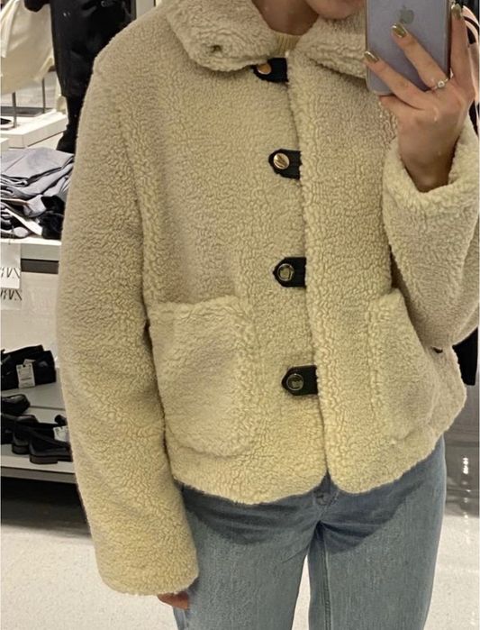 Kurtka teddy kurtka z futerka zara