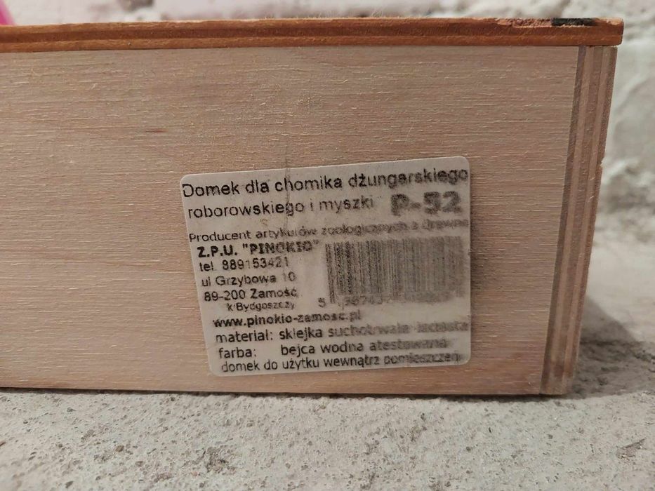 Domek, kula/koło, miseczka dla gryzonia, chomika