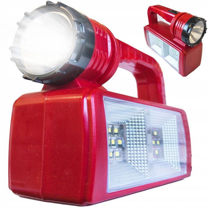 Wielofunkcyjna Lampa Warsztatowa LED Czerwono-Czarna