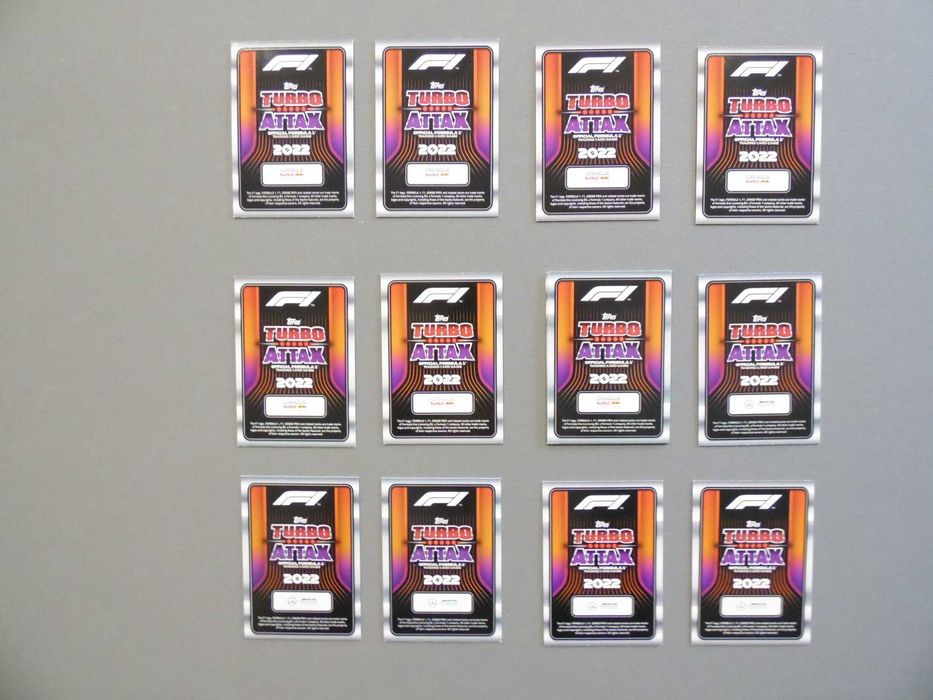 Lote de 288 Cartas Formula 1 Topps Turbo Attax 2022