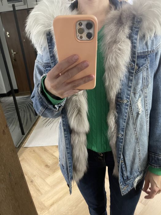 Kurtka jeansowa z futrem