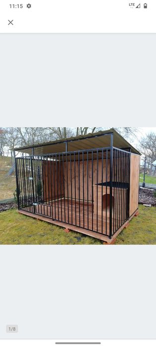 Kojec dla psa drewno stal