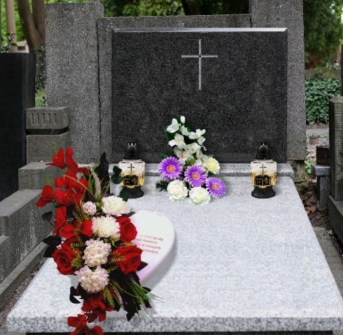 4szt. Znicz lampion szklany +wkład 25 cm