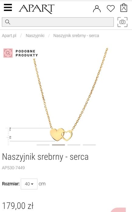 Naszyjnik Apart serca
