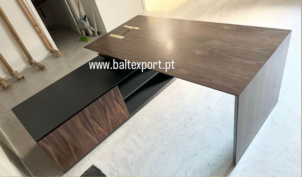 Linha Prime Secretária Mesa Reunião Direção Armário Aparador Madeira