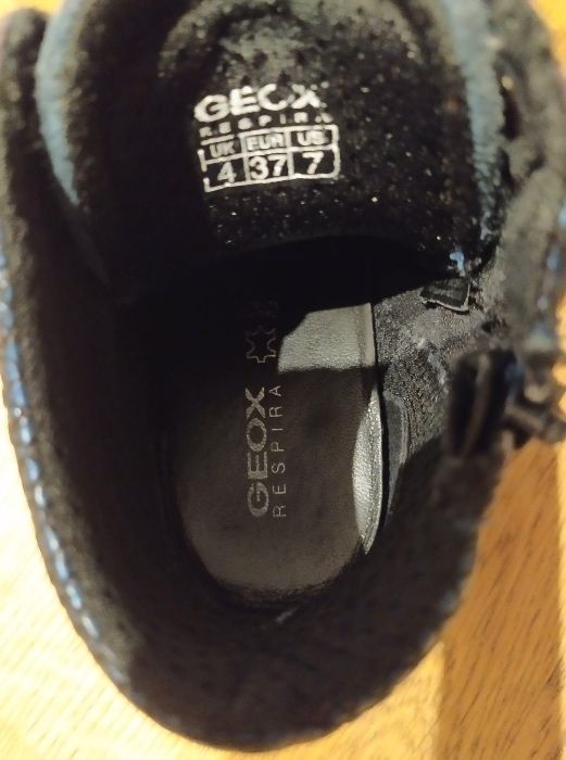 buty sneakersy Geox Respira skorzane granatowo-fioletowe 37/ 38