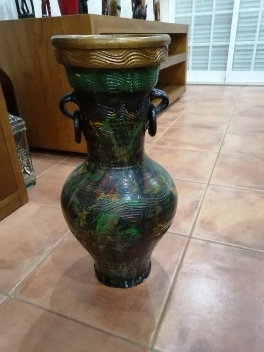 Jarra verde decorativa