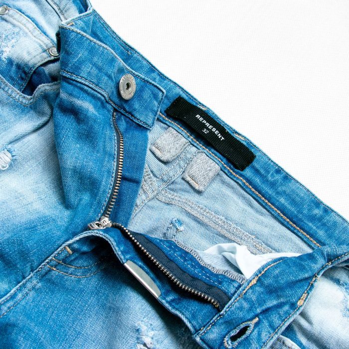 Represent biker jeans destroy spodnie jeansowe 32us biodrówki