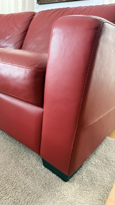 Conjunto de 2 sofás de pele Chateaux D’ax