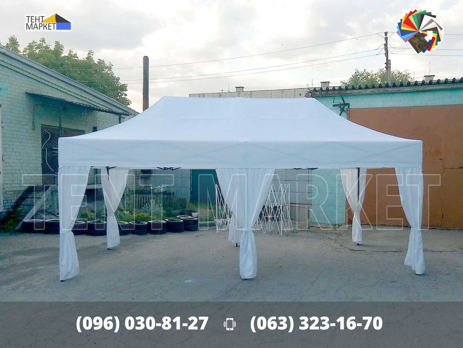 Намет Event. Розсувний шатер 6х3 Білий. Івент шатри тенти виготовлення