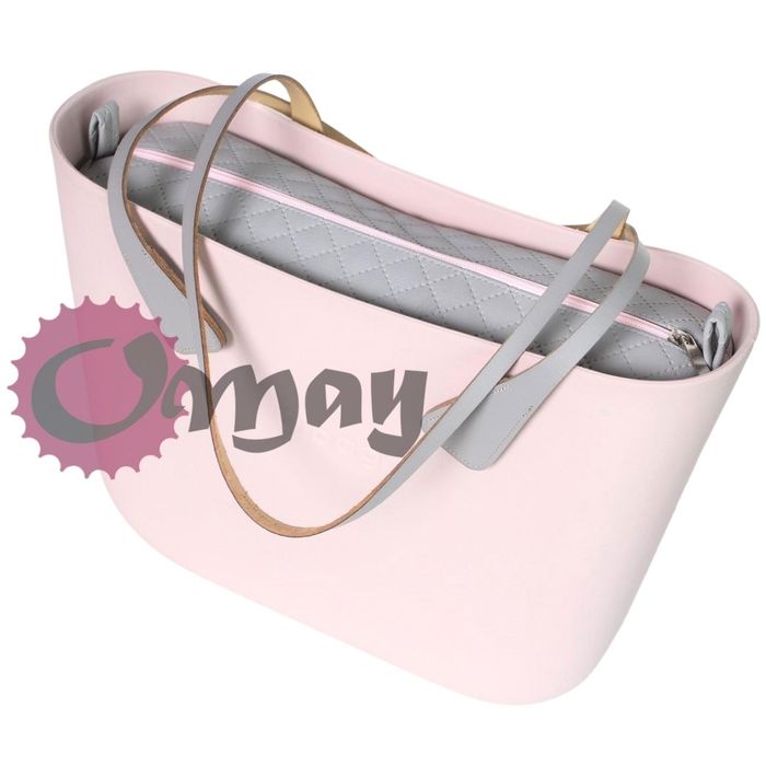 organizer OBAG MINI szara ekoskóra pik 2 kieszenie pikówka wkład OMAY